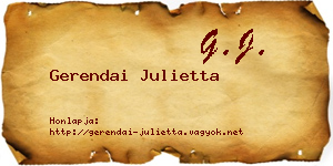 Gerendai Julietta névjegykártya